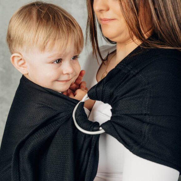 NWT Lenny Lamb Ring Sling Little Herringbone Black - Picture 2 of 3